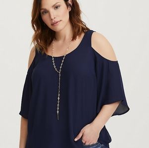 Plus Size Torrid Cold Shoulder Blouse